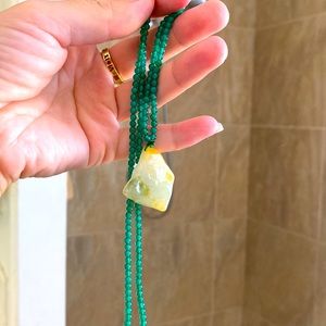 Natural jade stone necklace